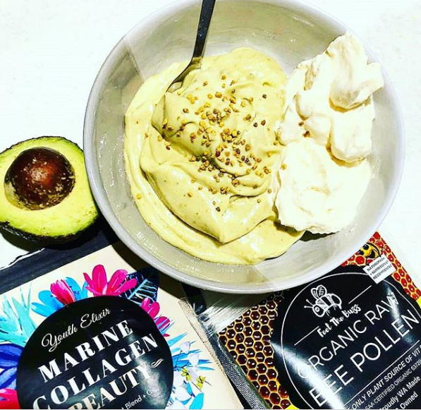 Banana and Avocado Bowl with Mango Coconut Yogurt Recipe by @themamanature_and_sons