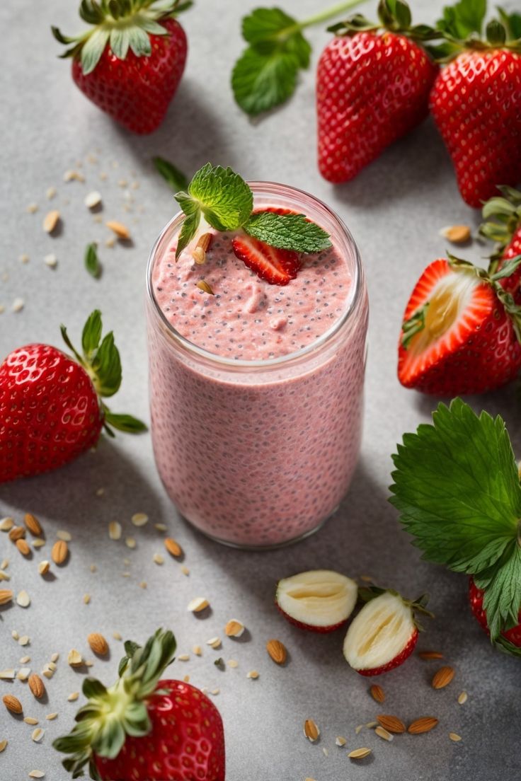 Strawberry Glazed Skin Smoothie